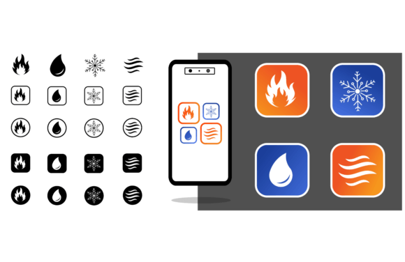 Download Hvac Icon Logo Vector Design Template - Vector design Collection