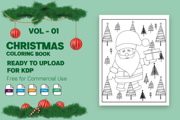 Download Christmas Coloring Pages for KDP - Premium Bundle