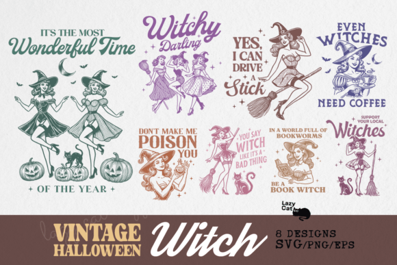 Download Vintage Halloween Witch SVG PNG Bundle - Witch svg Collection