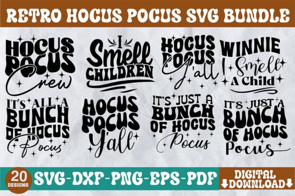 Download Retro Hocus Pocus SVG Bundle - Hocus pocus svg Collection